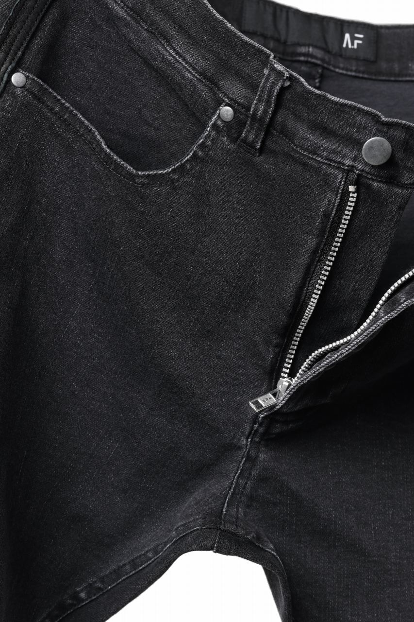 画像をギャラリービューアに読み込む, A.F ARTEFACT RELAXED SKINNY DENIM PANTS (BLACK)