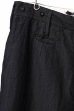 Load image into Gallery viewer, KLASICA GALWAY - Hb CUT OFF BOLD STRAIGHT TROUSERS / HIGH DENSITY HERRING BONE (DARK NIGHT)