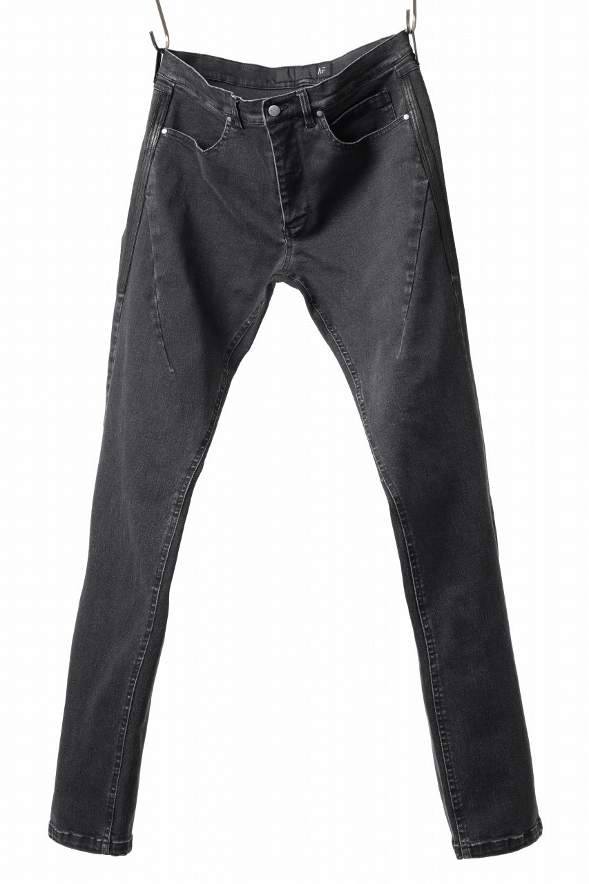 画像をギャラリービューアに読み込む, A.F ARTEFACT RELAXED SKINNY DENIM PANTS (BLACK)