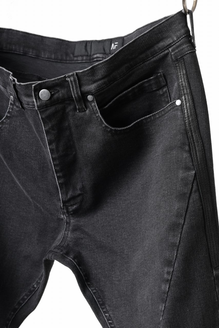 画像をギャラリービューアに読み込む, A.F ARTEFACT RELAXED SKINNY DENIM PANTS (BLACK)