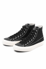 画像をギャラリービューアに読み込む, Y's for men HIGH TOP SNEAKER / COTTON CANVAS (BLACK x WHITE)
