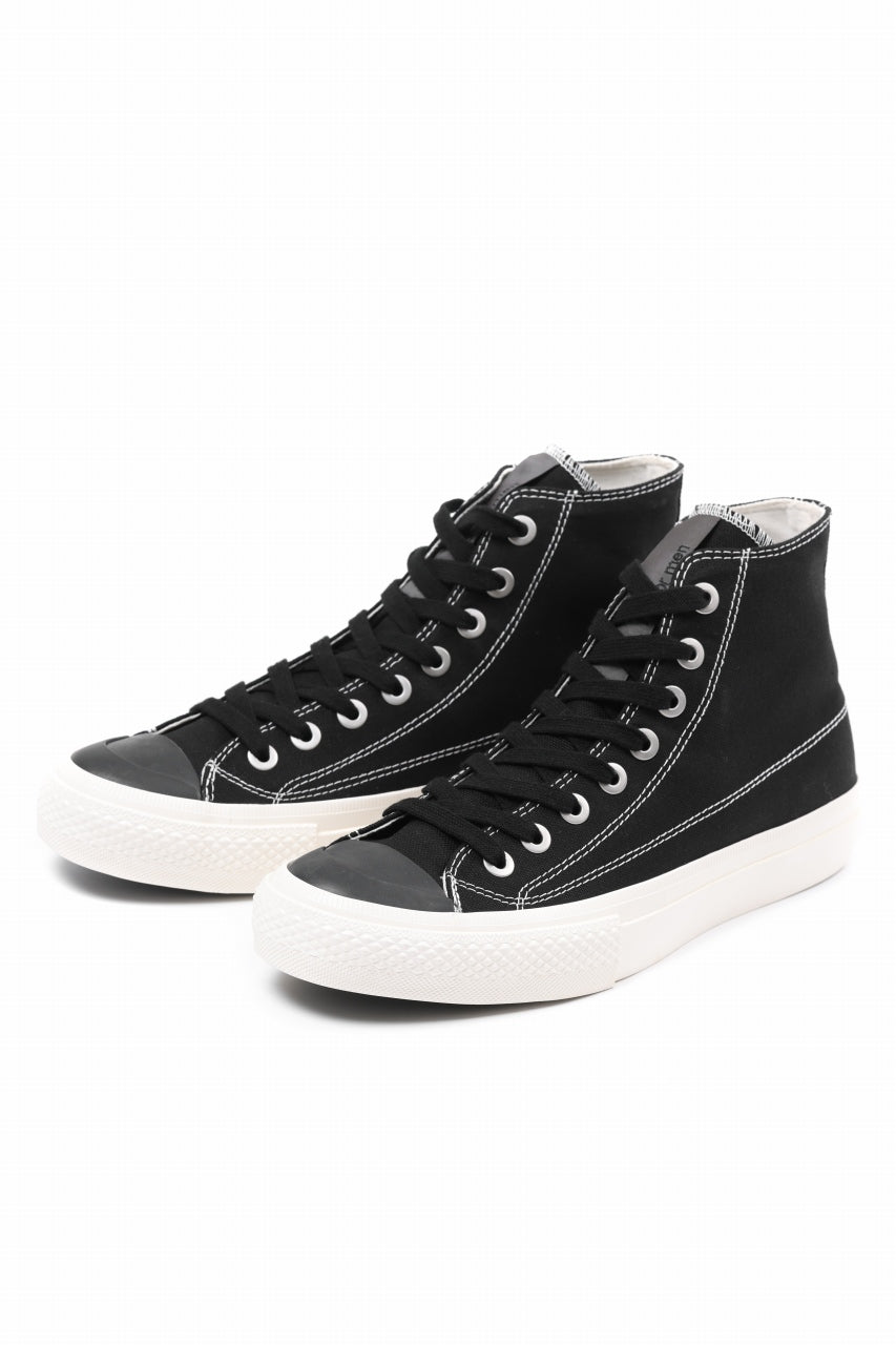 画像をギャラリービューアに読み込む, Y's for men HIGH TOP SNEAKER / COTTON CANVAS (BLACK x WHITE)