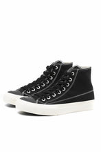 画像をギャラリービューアに読み込む, Y's for men HIGH TOP SNEAKER / COTTON CANVAS (BLACK x WHITE)