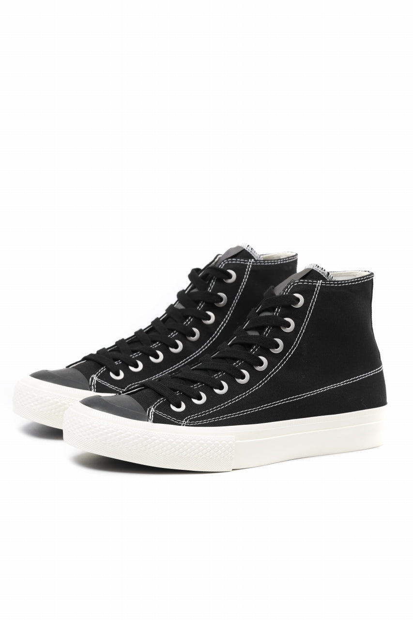 画像をギャラリービューアに読み込む, Y's for men HIGH TOP SNEAKER / COTTON CANVAS (BLACK x WHITE)