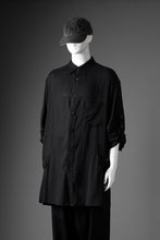 画像をギャラリービューアに読み込む, Y's for men BIG SHIRT / CELLULOSE LAWN (BLACK)