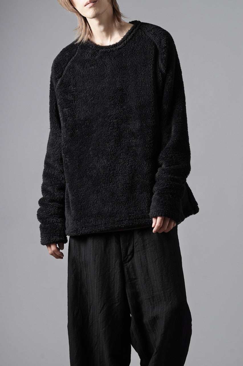 画像をギャラリービューアに読み込む, N/07 exclusive BOA FLEECE STRAIGHT TOP (BLACK)