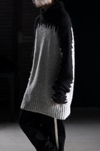 画像をギャラリービューアに読み込む, thom/krom MOCK NECK KNIT PULLOVER / ALPACA WOOL (BLACK x GREY)