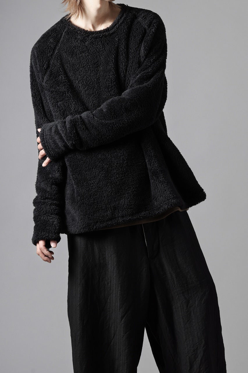 画像をギャラリービューアに読み込む, N/07 exclusive BOA FLEECE STRAIGHT TOP (BLACK)