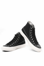 画像をギャラリービューアに読み込む, Y's for men HIGH TOP SNEAKER / COTTON CANVAS (BLACK x WHITE)
