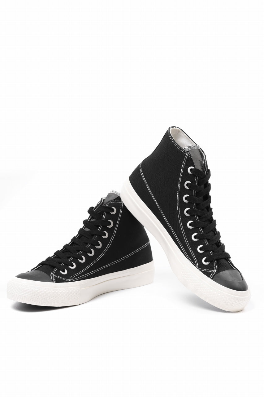 画像をギャラリービューアに読み込む, Y's for men HIGH TOP SNEAKER / COTTON CANVAS (BLACK x WHITE)