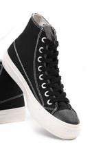画像をギャラリービューアに読み込む, Y's for men HIGH TOP SNEAKER / COTTON CANVAS (BLACK x WHITE)