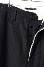 Load image into Gallery viewer, KLASICA GALWAY - Hb CUT OFF BOLD STRAIGHT TROUSERS / HIGH DENSITY HERRING BONE (DARK NIGHT)