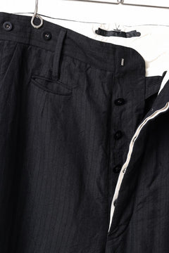 Load image into Gallery viewer, KLASICA GALWAY - Hb CUT OFF BOLD STRAIGHT TROUSERS / HIGH DENSITY HERRING BONE (DARK NIGHT)