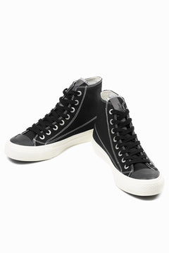 画像をギャラリービューアに読み込む, Y's for men HIGH TOP SNEAKER / COTTON CANVAS (BLACK x WHITE)
