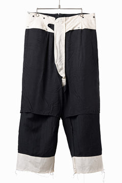 Load image into Gallery viewer, KLASICA GALWAY - Hb CUT OFF BOLD STRAIGHT TROUSERS / HIGH DENSITY HERRING BONE (DARK NIGHT)