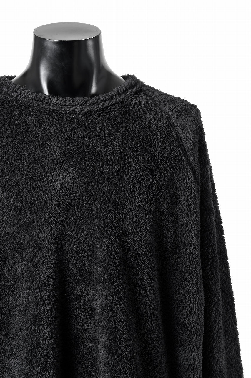画像をギャラリービューアに読み込む, N/07 exclusive BOA FLEECE STRAIGHT TOP (BLACK)