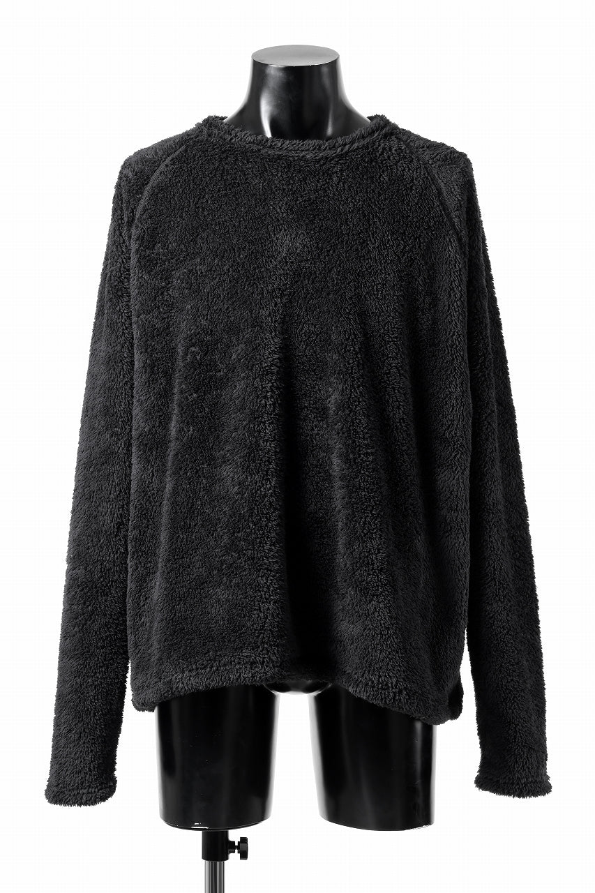 画像をギャラリービューアに読み込む, N/07 exclusive BOA FLEECE STRAIGHT TOP (BLACK)