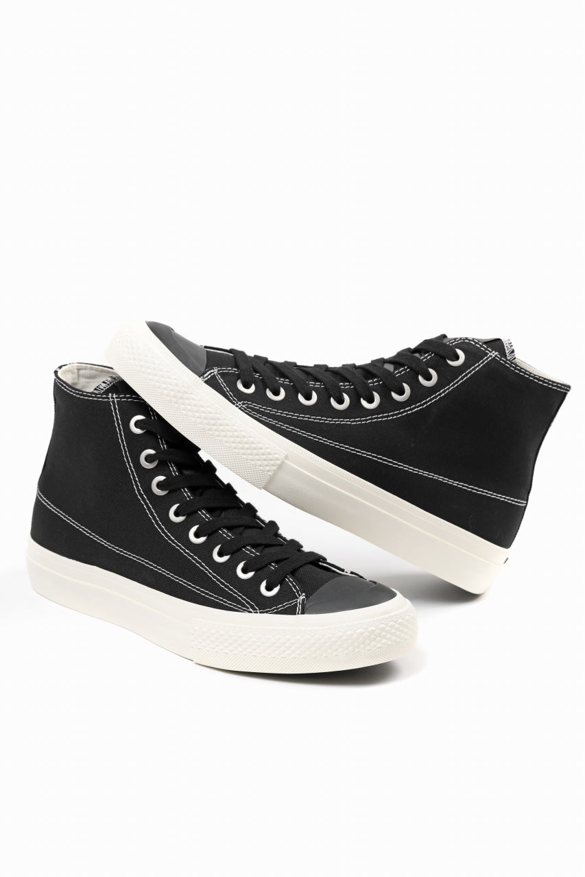 画像をギャラリービューアに読み込む, Y's for men HIGH TOP SNEAKER / COTTON CANVAS (BLACK x WHITE)