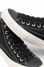 画像をギャラリービューアに読み込む, Y's for men HIGH TOP SNEAKER / COTTON CANVAS (BLACK x WHITE)