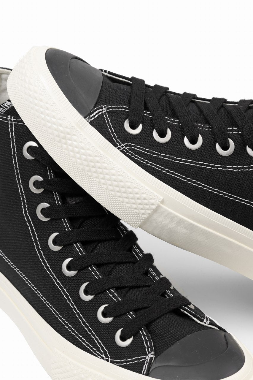 画像をギャラリービューアに読み込む, Y's for men HIGH TOP SNEAKER / COTTON CANVAS (BLACK x WHITE)