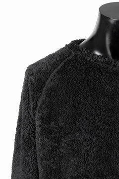 画像をギャラリービューアに読み込む, N/07 exclusive BOA FLEECE STRAIGHT TOP (BLACK)