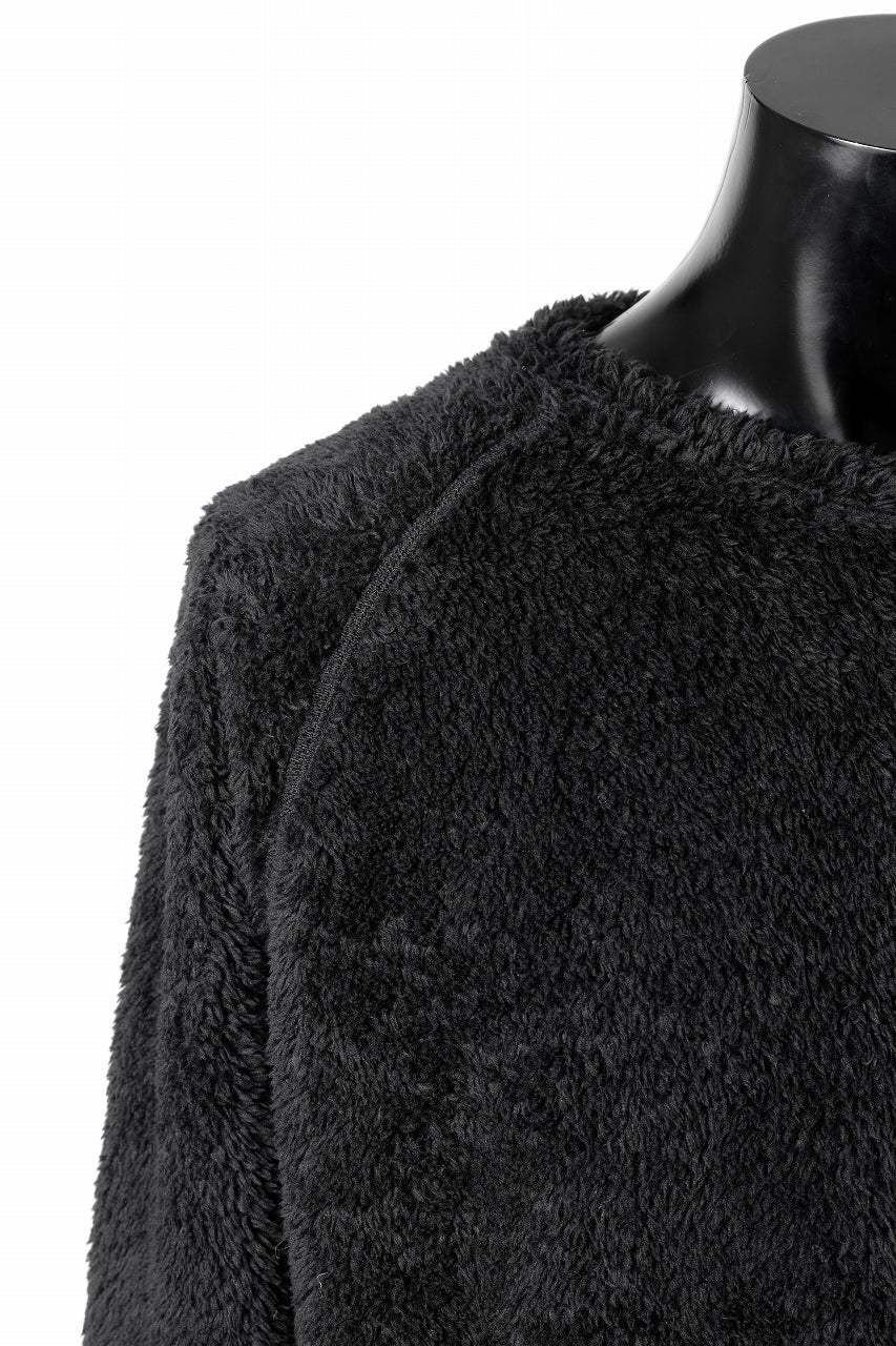 画像をギャラリービューアに読み込む, N/07 exclusive BOA FLEECE STRAIGHT TOP (BLACK)