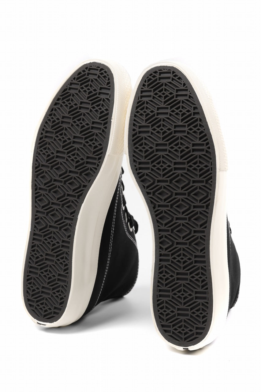 画像をギャラリービューアに読み込む, Y's for men HIGH TOP SNEAKER / COTTON CANVAS (BLACK x WHITE)