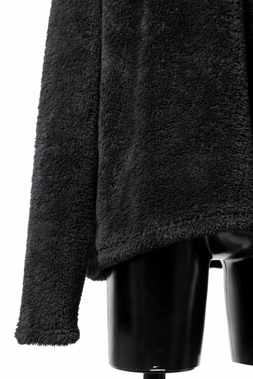 画像をギャラリービューアに読み込む, N/07 exclusive BOA FLEECE STRAIGHT TOP (BLACK)