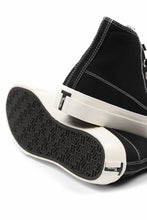 画像をギャラリービューアに読み込む, Y's for men HIGH TOP SNEAKER / COTTON CANVAS (BLACK x WHITE)