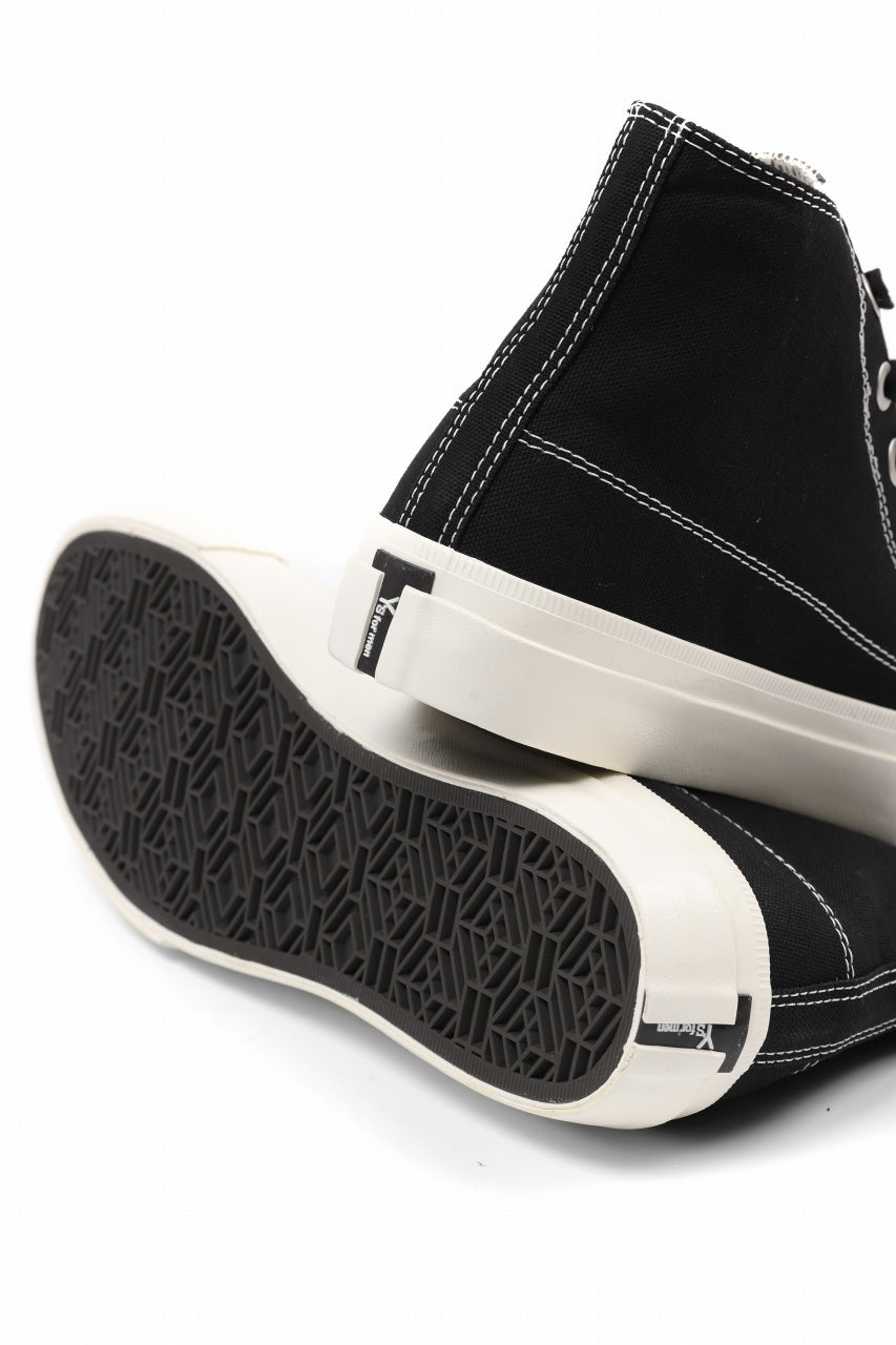 画像をギャラリービューアに読み込む, Y's for men HIGH TOP SNEAKER / COTTON CANVAS (BLACK x WHITE)