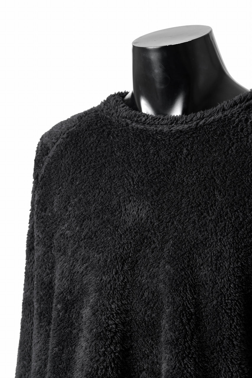 画像をギャラリービューアに読み込む, N/07 exclusive BOA FLEECE STRAIGHT TOP (BLACK)