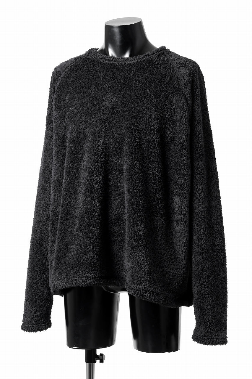 画像をギャラリービューアに読み込む, N/07 exclusive BOA FLEECE STRAIGHT TOP (BLACK)
