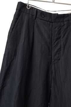 画像をギャラリービューアに読み込む, KLASICA GOSSE - Hb TUCKED x2 TROUSERS / HIGH DENSITY HERRING BONE (DARK NIGHT)