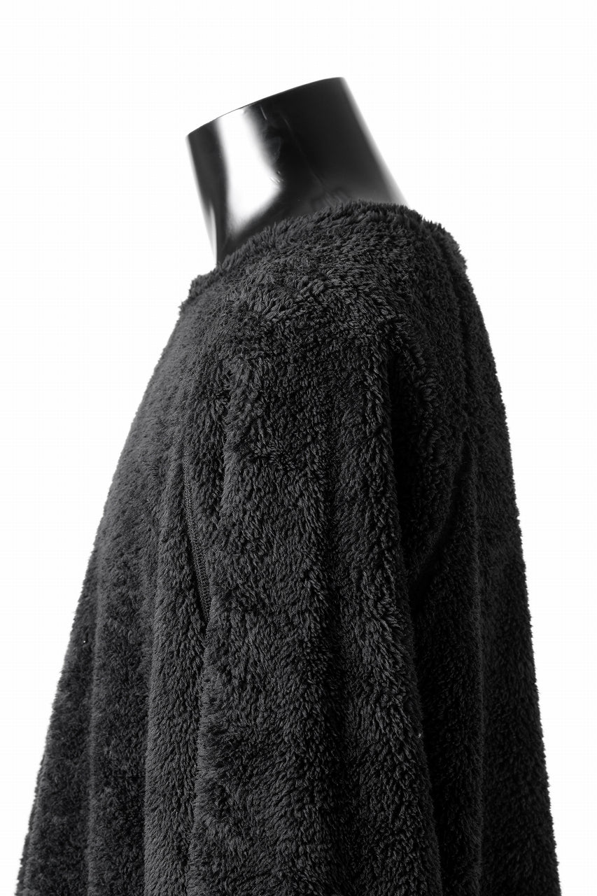 画像をギャラリービューアに読み込む, N/07 exclusive BOA FLEECE STRAIGHT TOP (BLACK)