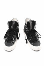 画像をギャラリービューアに読み込む, Y's for men HIGH TOP SNEAKER / COTTON CANVAS (BLACK x WHITE)