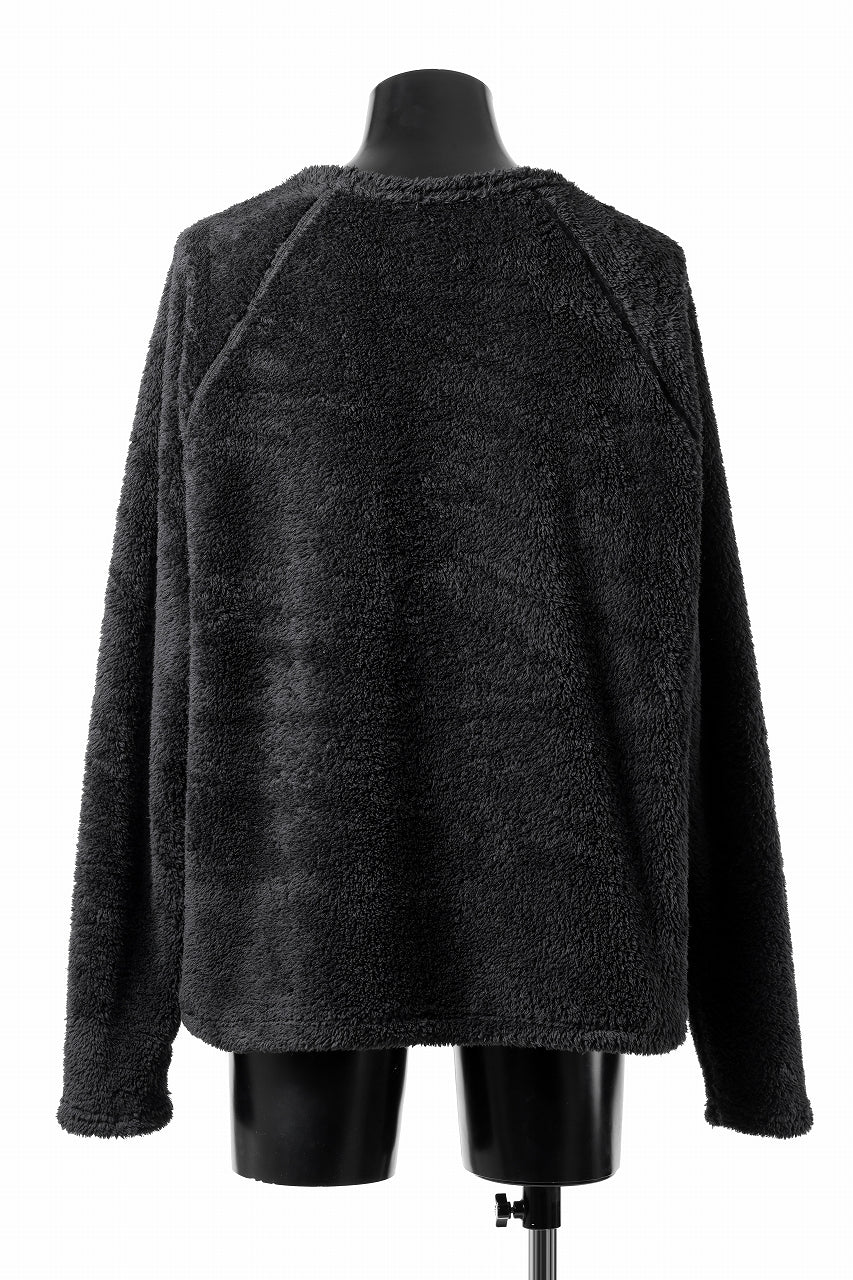 画像をギャラリービューアに読み込む, N/07 exclusive BOA FLEECE STRAIGHT TOP (BLACK)