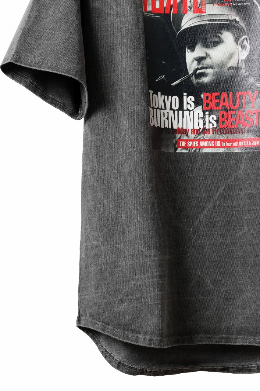 画像をギャラリービューアに読み込む, beauty : beast x CVTVLIST S/S TEE "TOKYO BURNING" (G.BLACK)