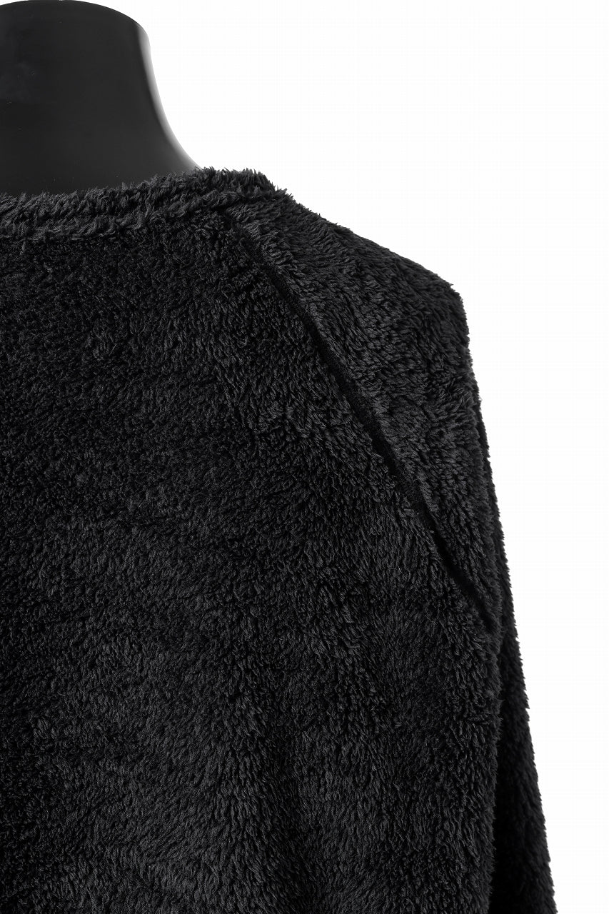 画像をギャラリービューアに読み込む, N/07 exclusive BOA FLEECE STRAIGHT TOP (BLACK)