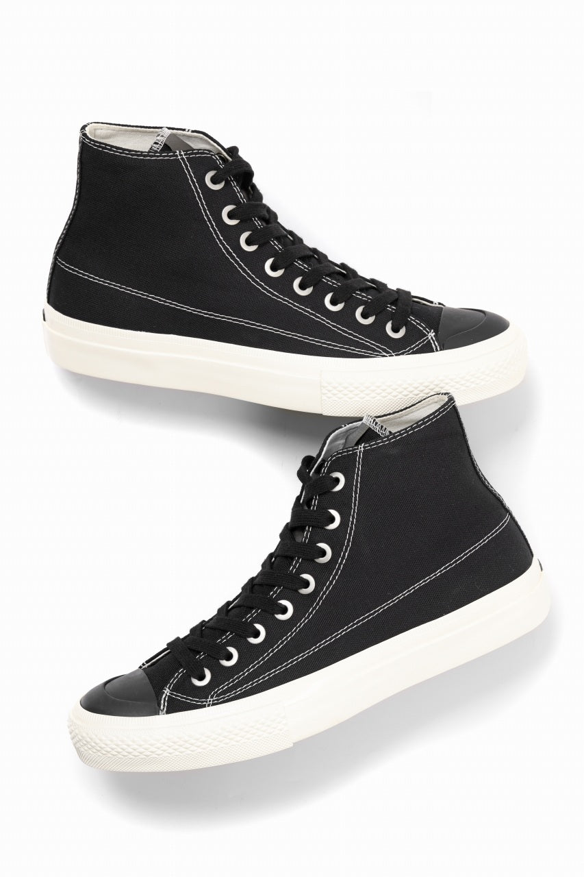 画像をギャラリービューアに読み込む, Y's for men HIGH TOP SNEAKER / COTTON CANVAS (BLACK x WHITE)