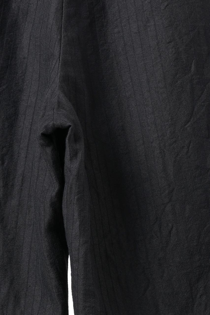 画像をギャラリービューアに読み込む, KLASICA GOSSE - Hb TUCKED x2 TROUSERS / HIGH DENSITY HERRING BONE (DARK NIGHT)