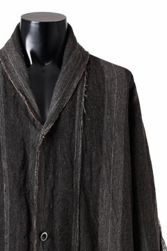画像をギャラリービューアに読み込む, KLASICA BIRD - Rt  CUT OFF PRIMAL SHORT COAT / IRREGULAR STRIPED ROUGH TWEED (MOCHA)