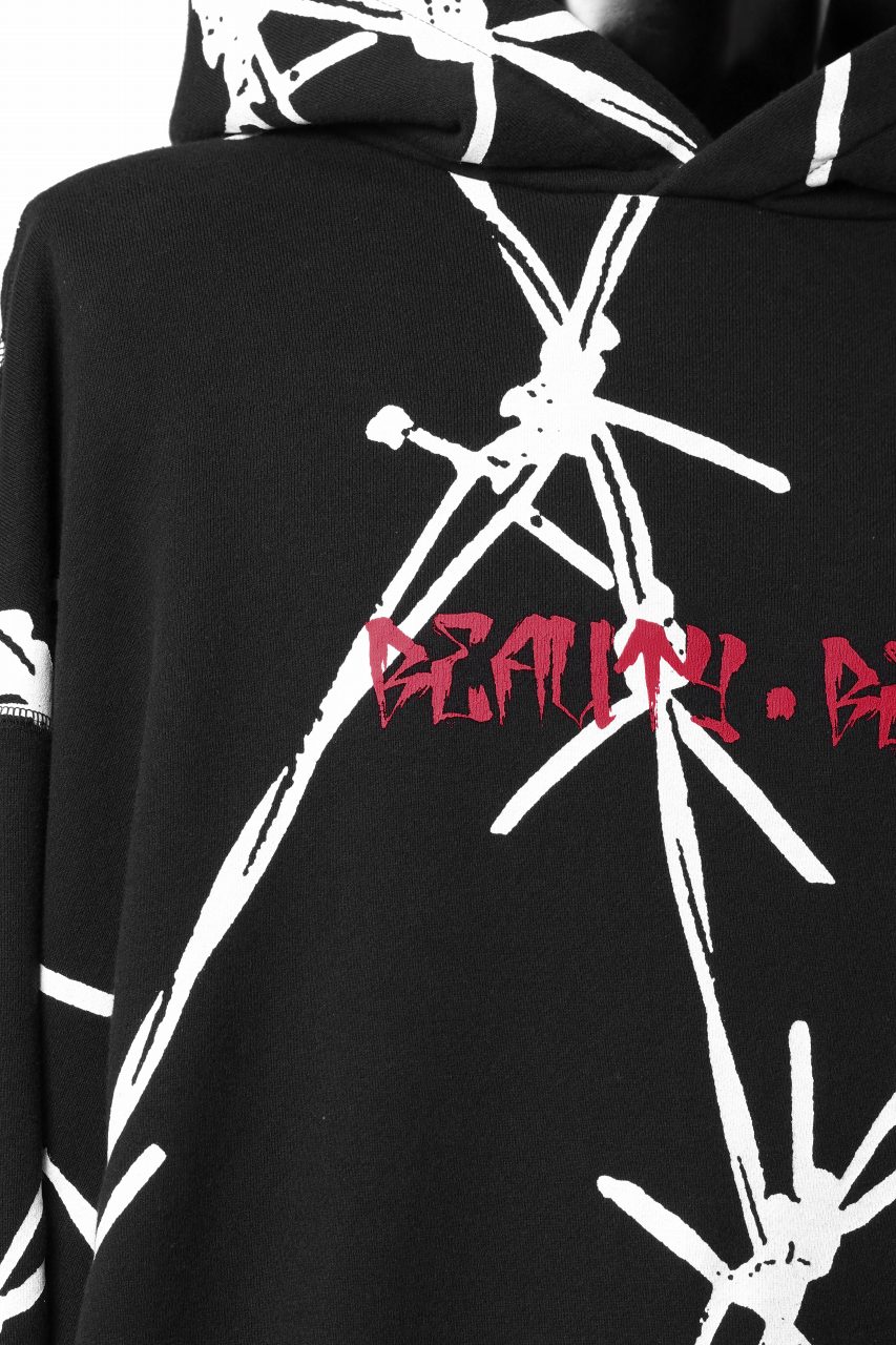 画像をギャラリービューアに読み込む, beauty : beast x CVTVLIST P.O HOODED "BARBED WIRE" (BLACK)