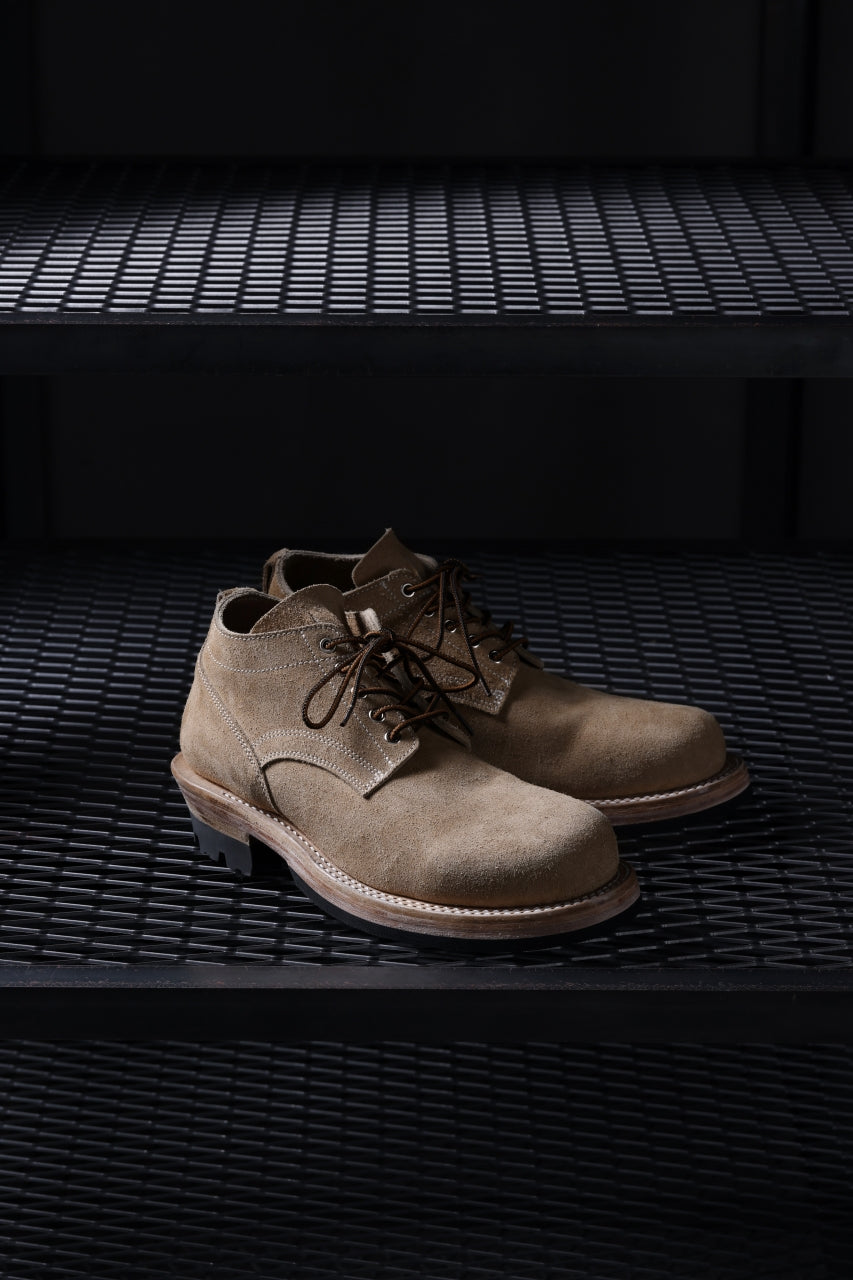 Load image into Gallery viewer, Portaille x LOOM exclusive DOUBLE STITCHED WELT WORKING DERBY / BOX CALF SUEDE (BEIGE)