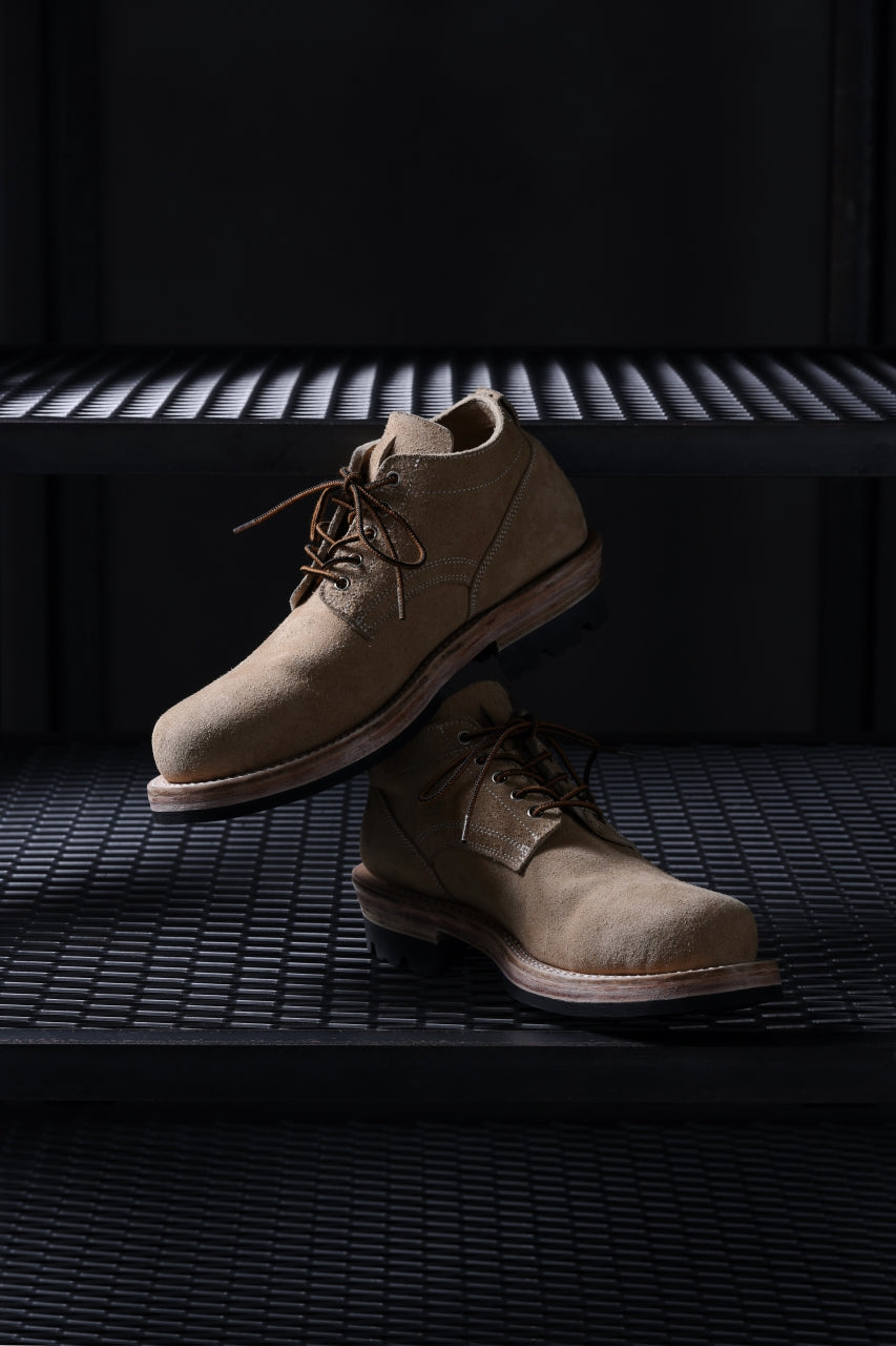 Load image into Gallery viewer, Portaille x LOOM exclusive DOUBLE STITCHED WELT WORKING DERBY / BOX CALF SUEDE (BEIGE)