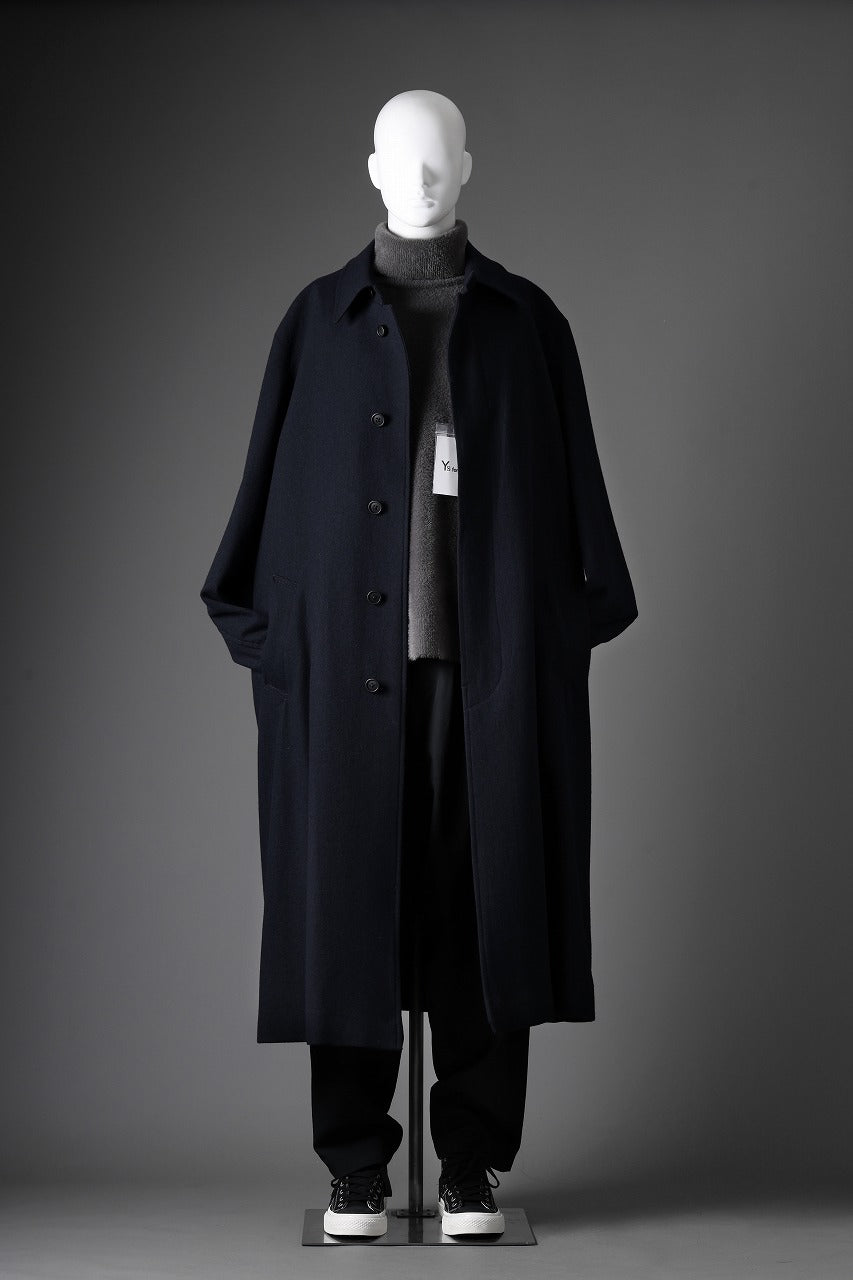 画像をギャラリービューアに読み込む, Y's for men  SOUTIEN COLLAR COAT / SMOOTH FLANNEL (NAVY)