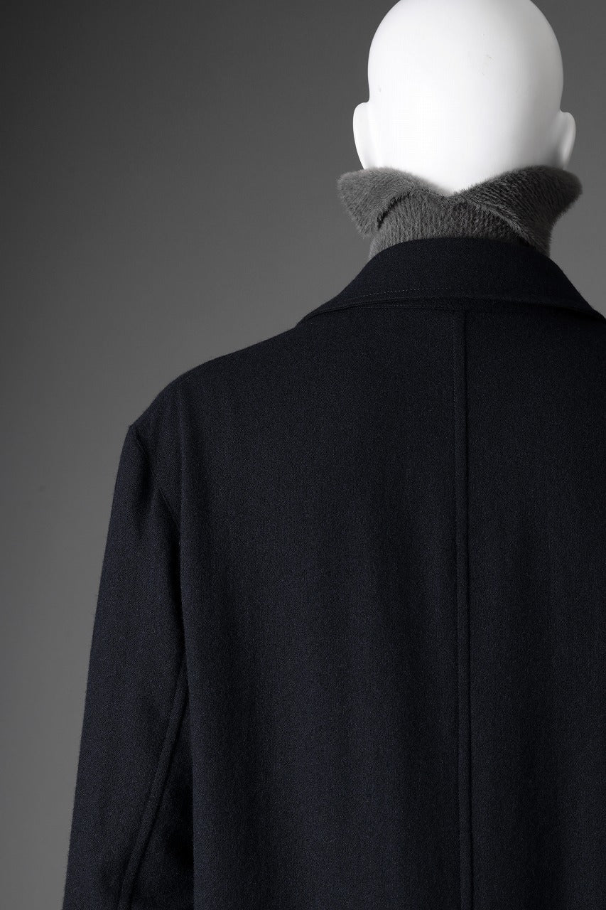 画像をギャラリービューアに読み込む, Y's for men  SOUTIEN COLLAR COAT / SMOOTH FLANNEL (NAVY)