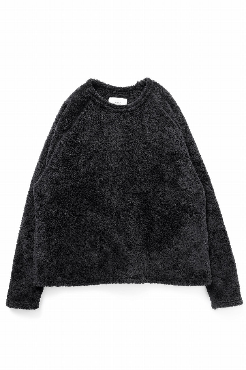 画像をギャラリービューアに読み込む, N/07 exclusive BOA FLEECE STRAIGHT TOP (BLACK)