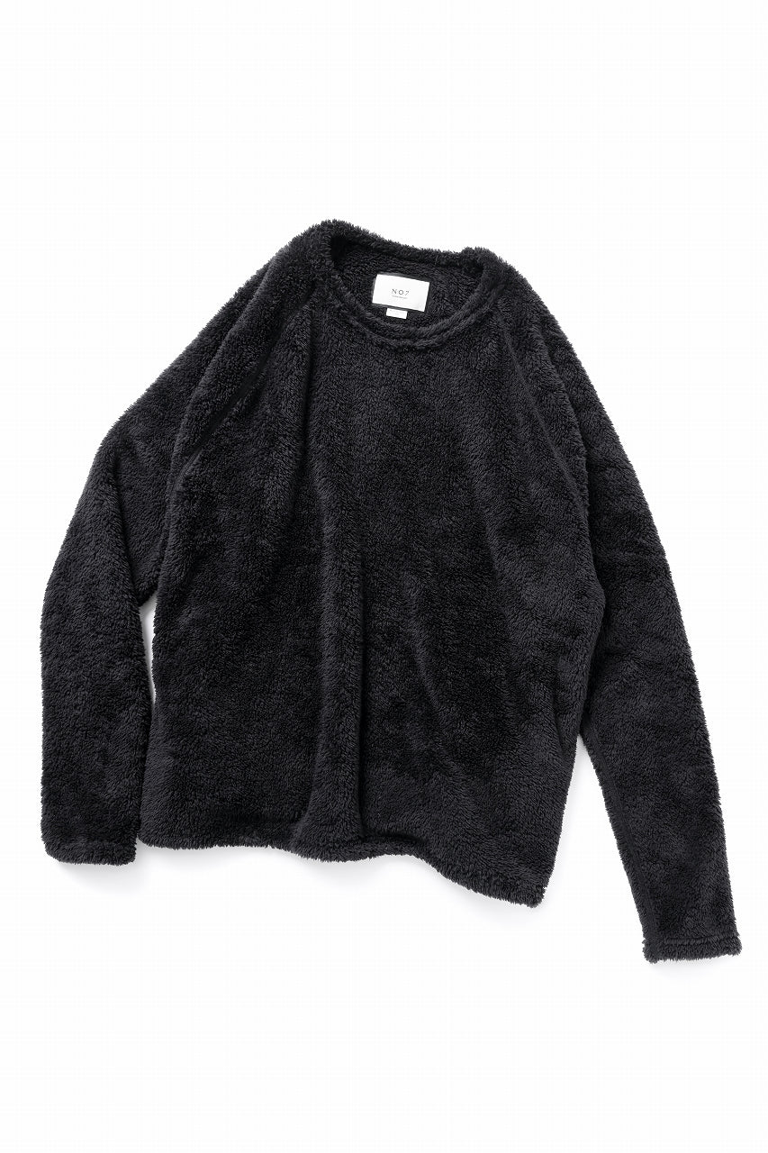 画像をギャラリービューアに読み込む, N/07 exclusive BOA FLEECE STRAIGHT TOP (BLACK)