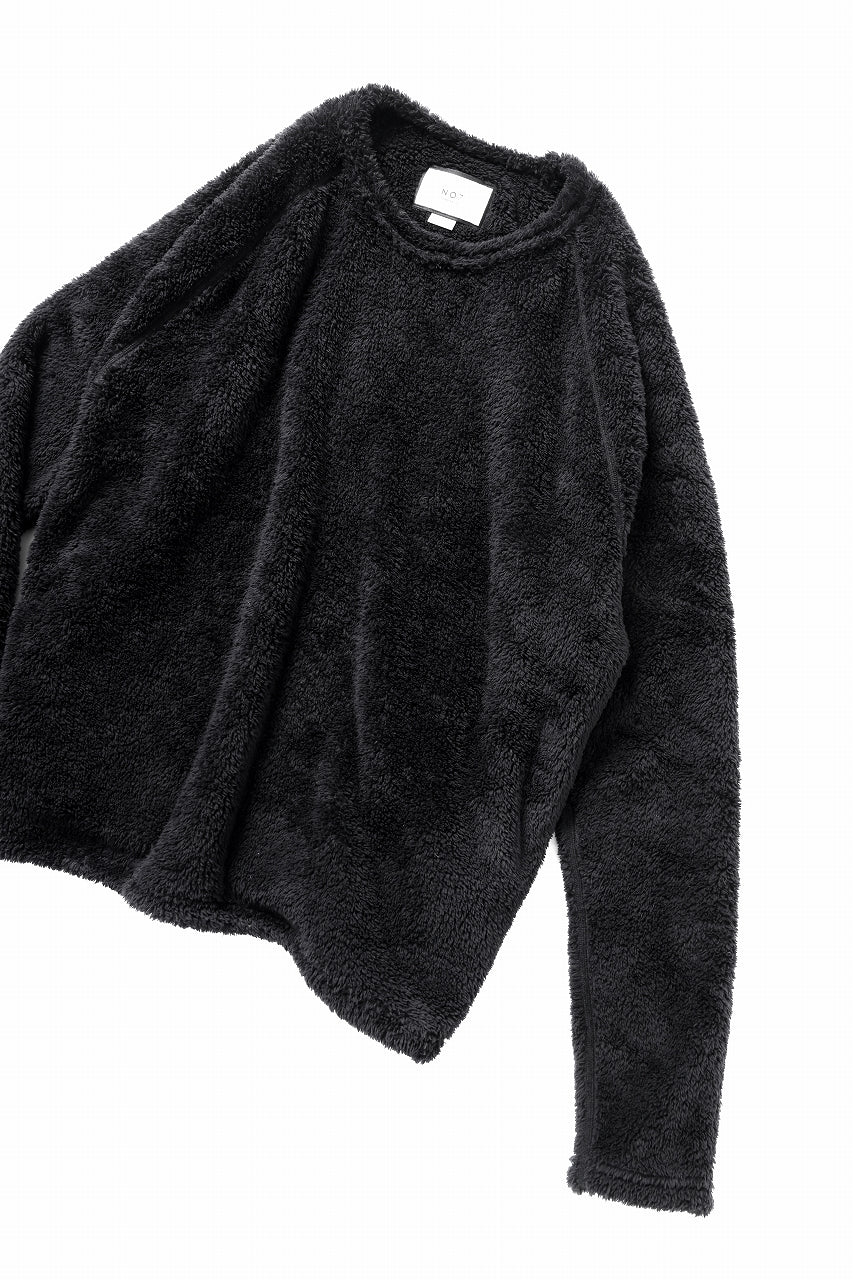 画像をギャラリービューアに読み込む, N/07 exclusive BOA FLEECE STRAIGHT TOP (BLACK)