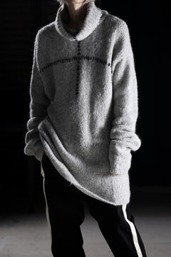 画像をギャラリービューアに読み込む, thom/krom HIGH COLLAR KNIT PULLOVER / ALPACA WOOL (LIGHT GREY)